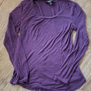 Simply Vera Wang Women's Long Sleeve Purple Layered Top M